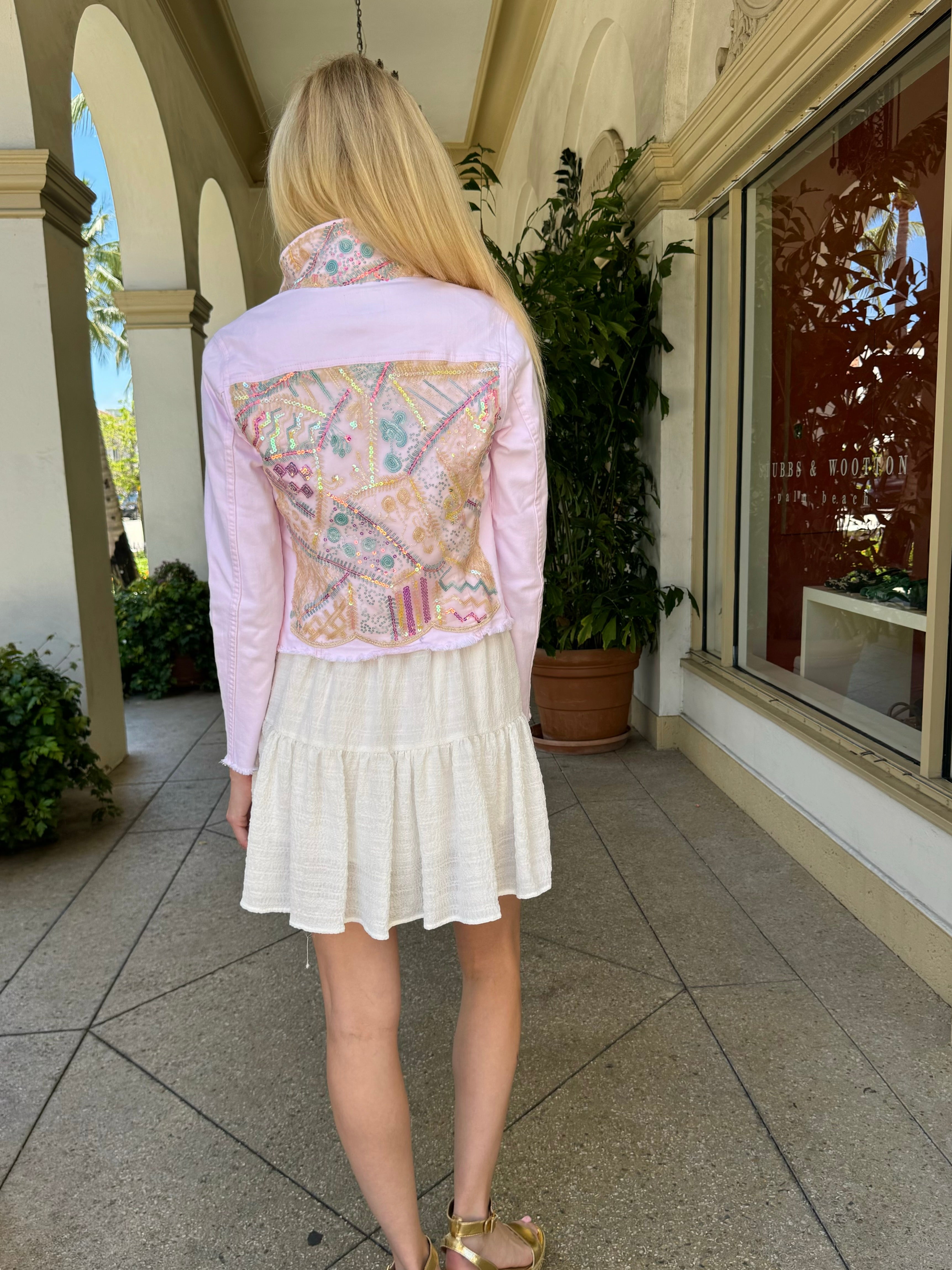 The Pink Denim Jacket / Let’s Sparkle - Back of the Bay Boutique