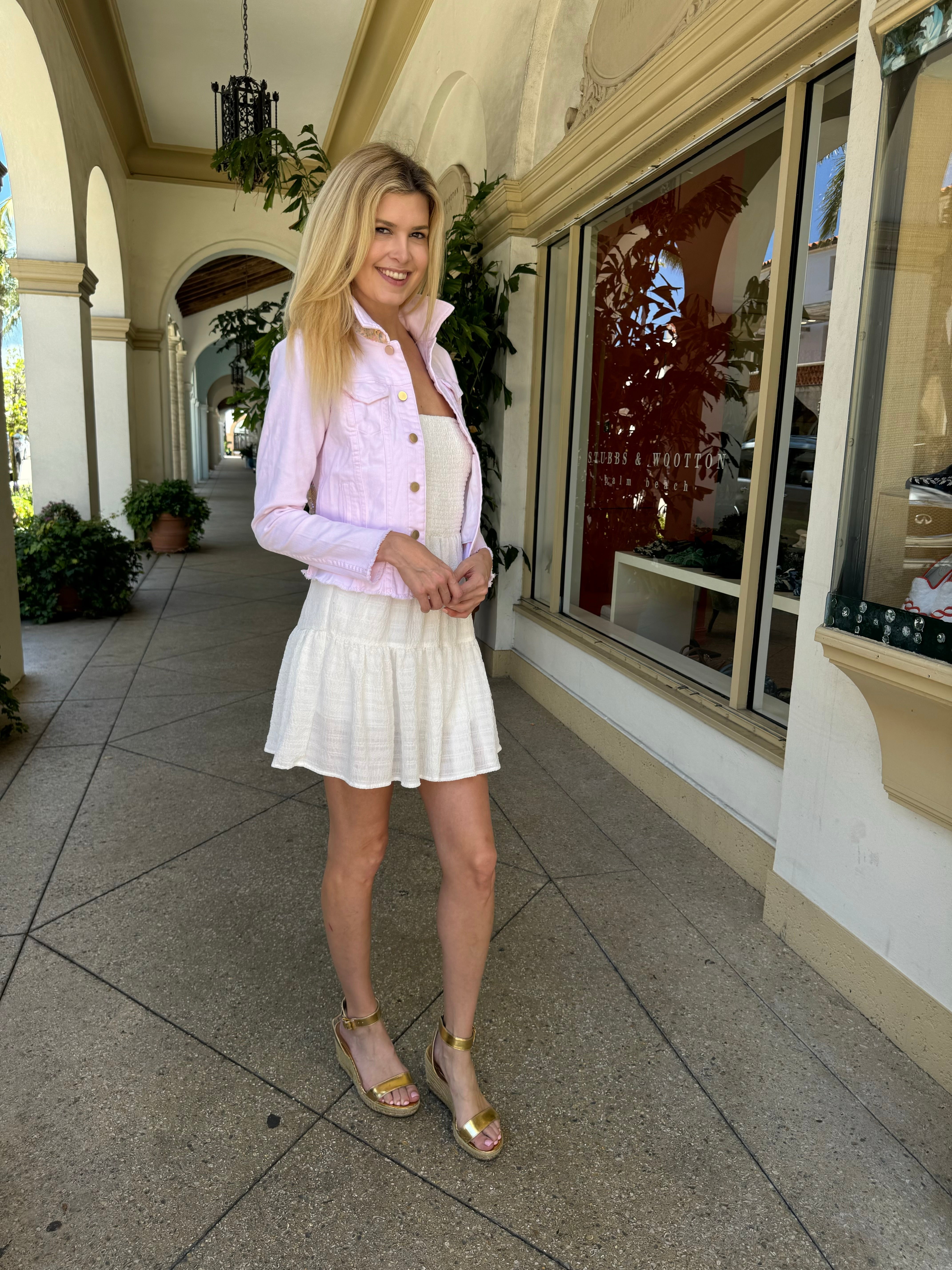 The Pink Denim Jacket / Let’s Sparkle - Back of the Bay Boutique