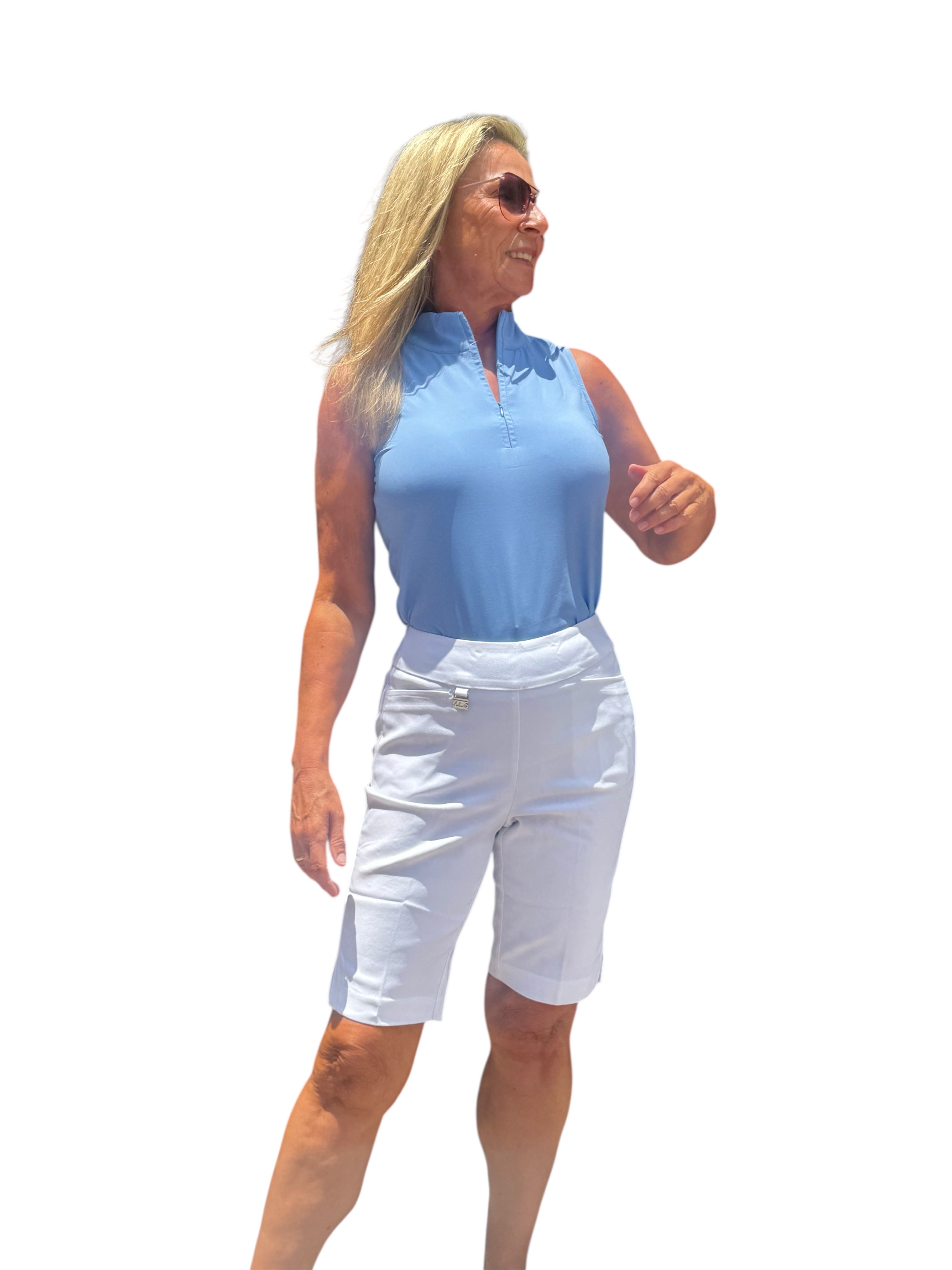 10" Inseam Bermuda Shorts White
