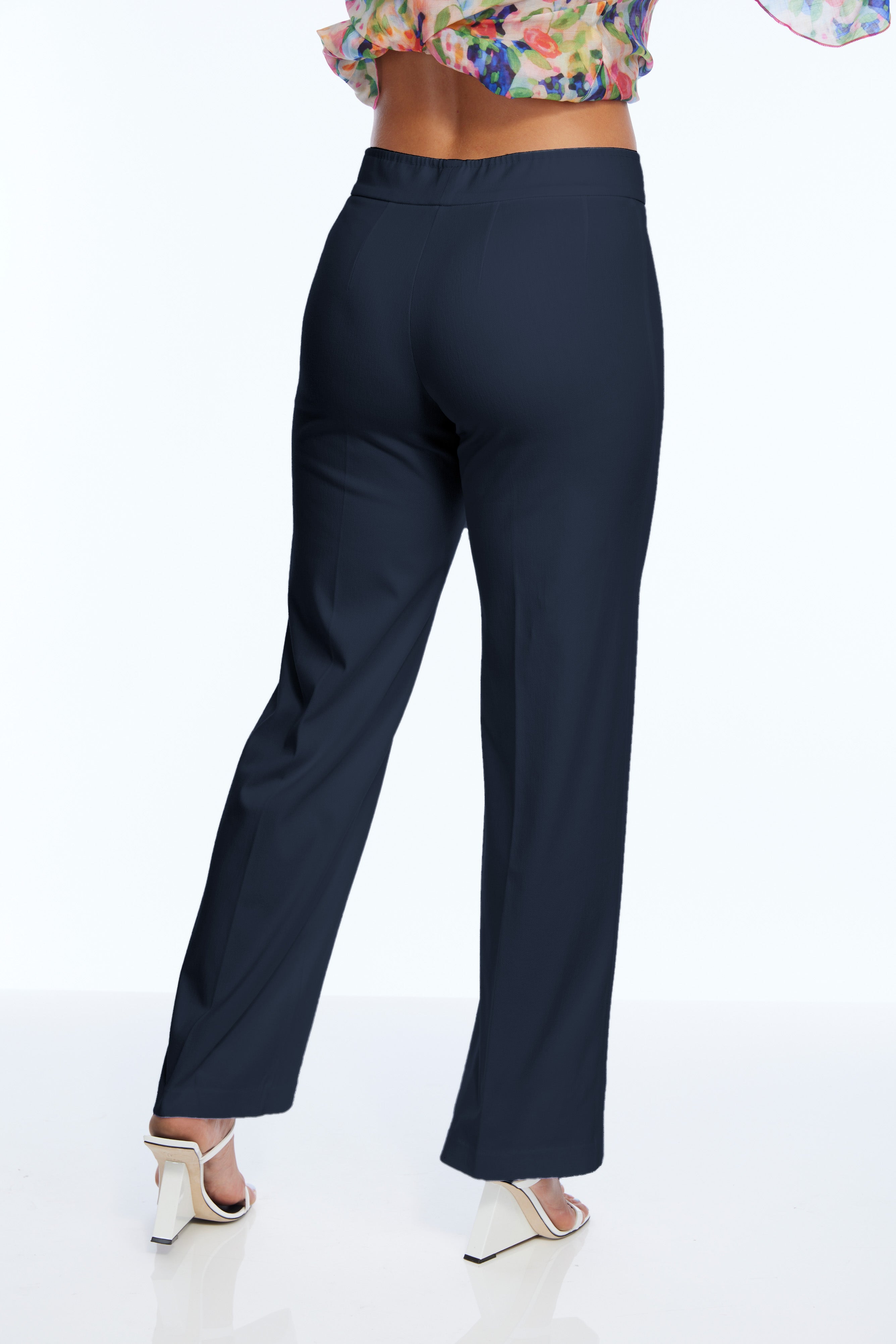 Stella Wide Leg Twill Denim Pant Black Denim - Back of the Bay Boutique