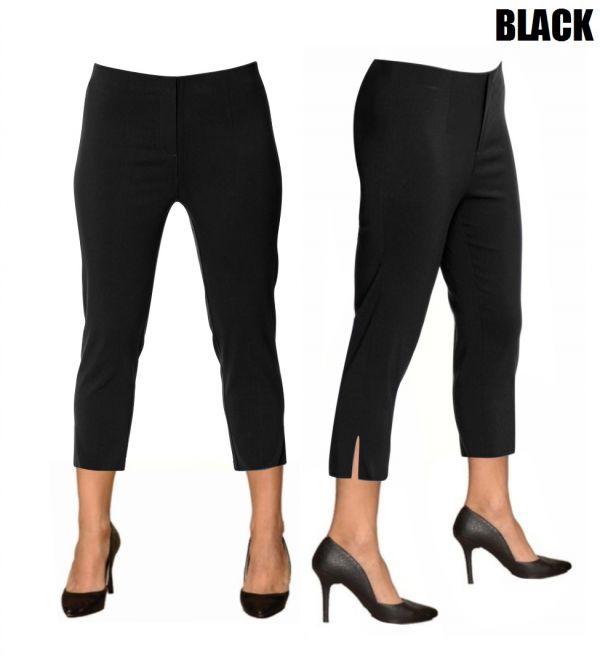 23" Inseam Pull-on Capri-Length Pant "Sidney" - Back of the Bay Boutique