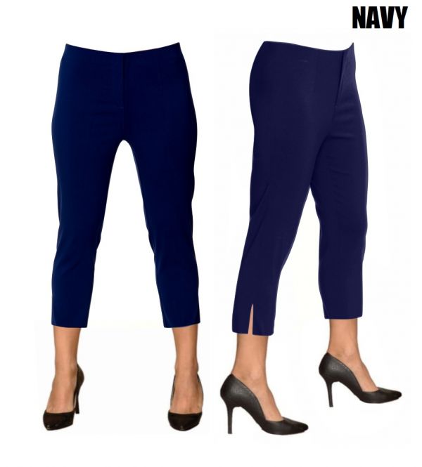 23" Inseam Pull-on Capri-Length Pant "Sidney" - Back of the Bay Boutique