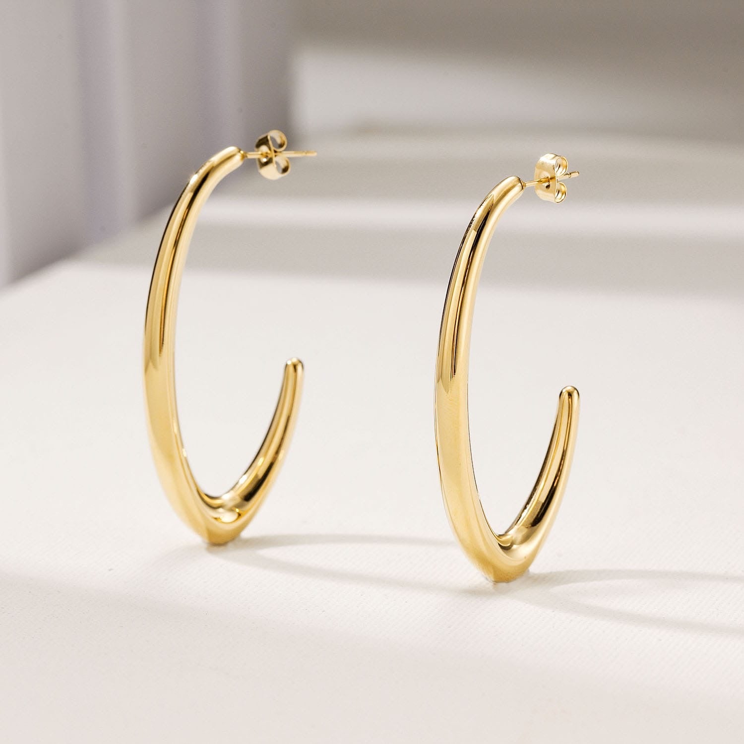 Linda Earring Yellow Gold Finish - Back of the Bay Boutique