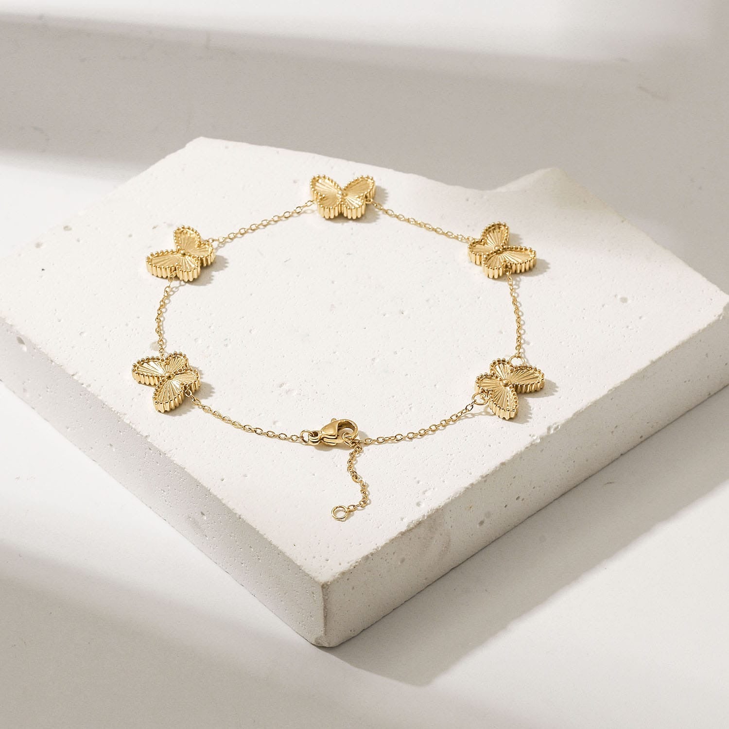 Butterfly Bracelet Yellow Gold Finish - Back of the Bay Boutique