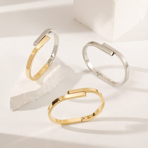 Crossover Bangle Two-Tone Finish