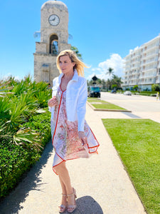 Silk Dress / Love Pink and Orange