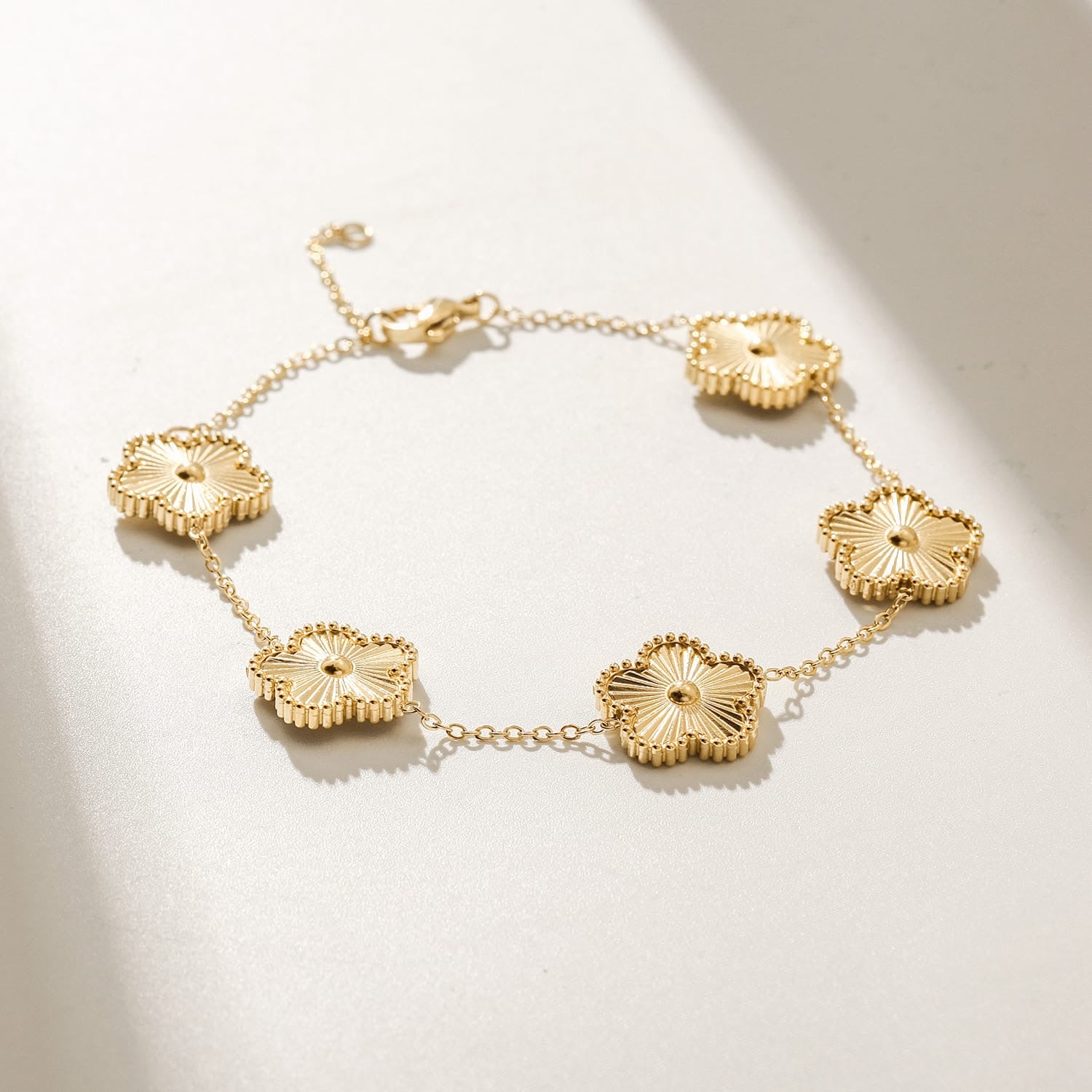Daisy Bracelet Yellow Gold Finish - Back of the Bay Boutique