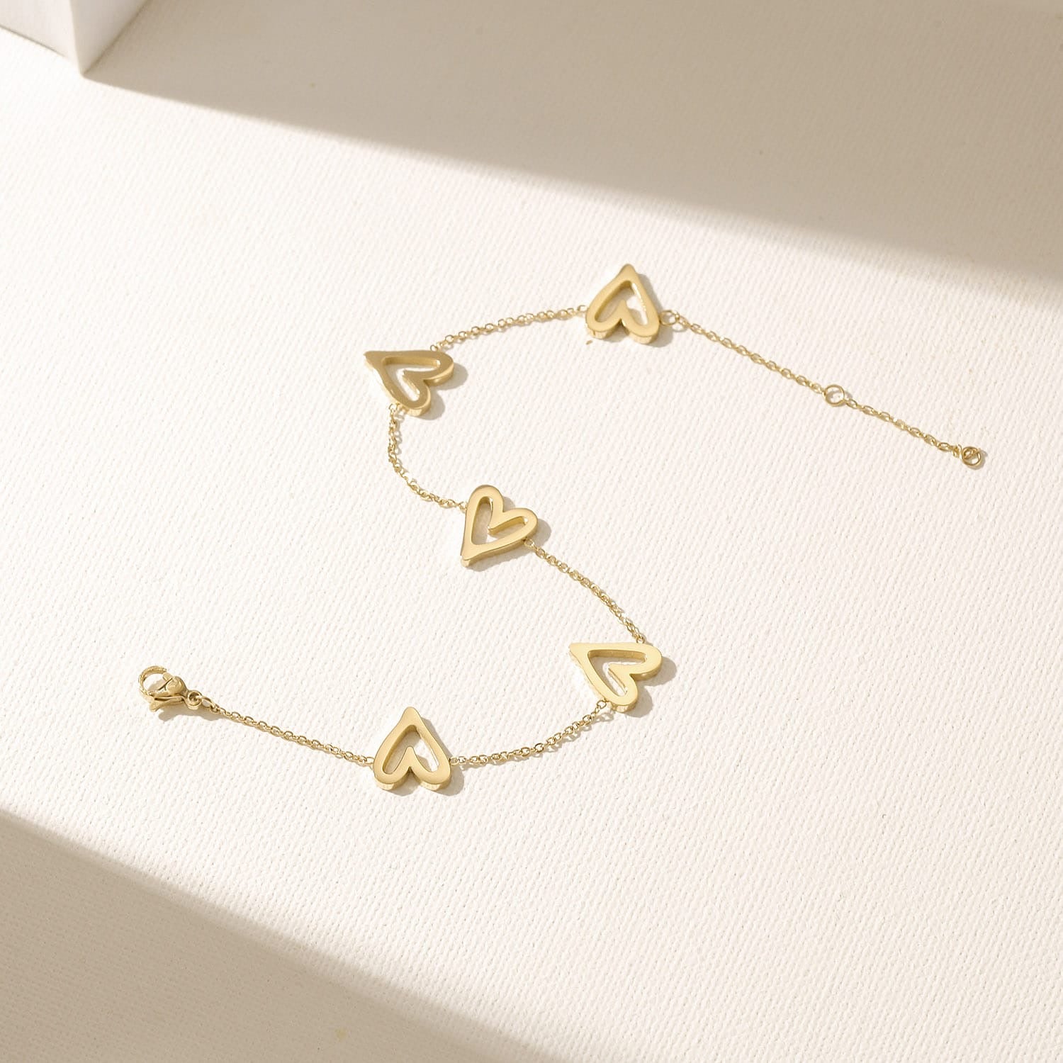 Heart Bracelet Yellow Gold Finish - Back of the Bay Boutique