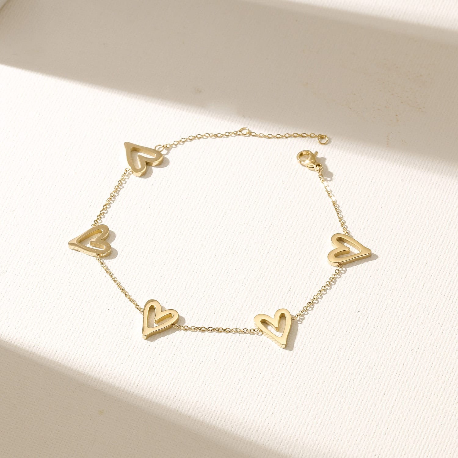 Heart Bracelet Yellow Gold Finish - Back of the Bay Boutique