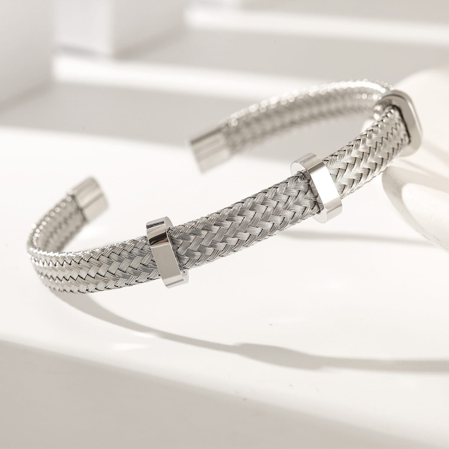 Louisa Cuff White Gold Finish - Back of the Bay Boutique