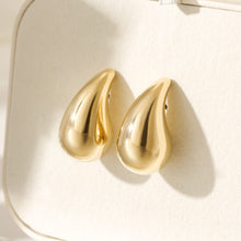 Load image into Gallery viewer, Teardrop Earring Yellow Gold Finish
