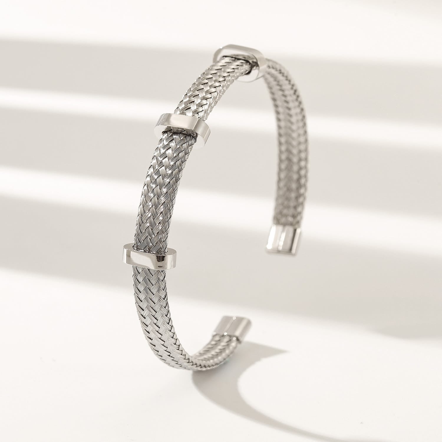 Louisa Cuff White Gold Finish - Back of the Bay Boutique