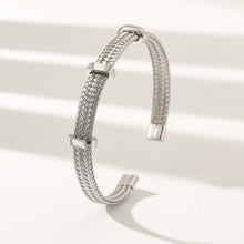 Load image into Gallery viewer, Louisa Cuff White Gold Finish
