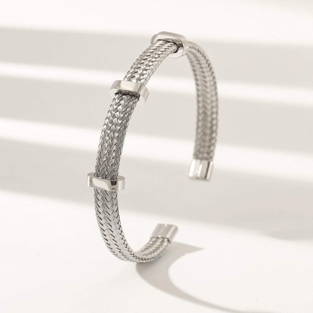 Louisa Cuff White Gold Finish