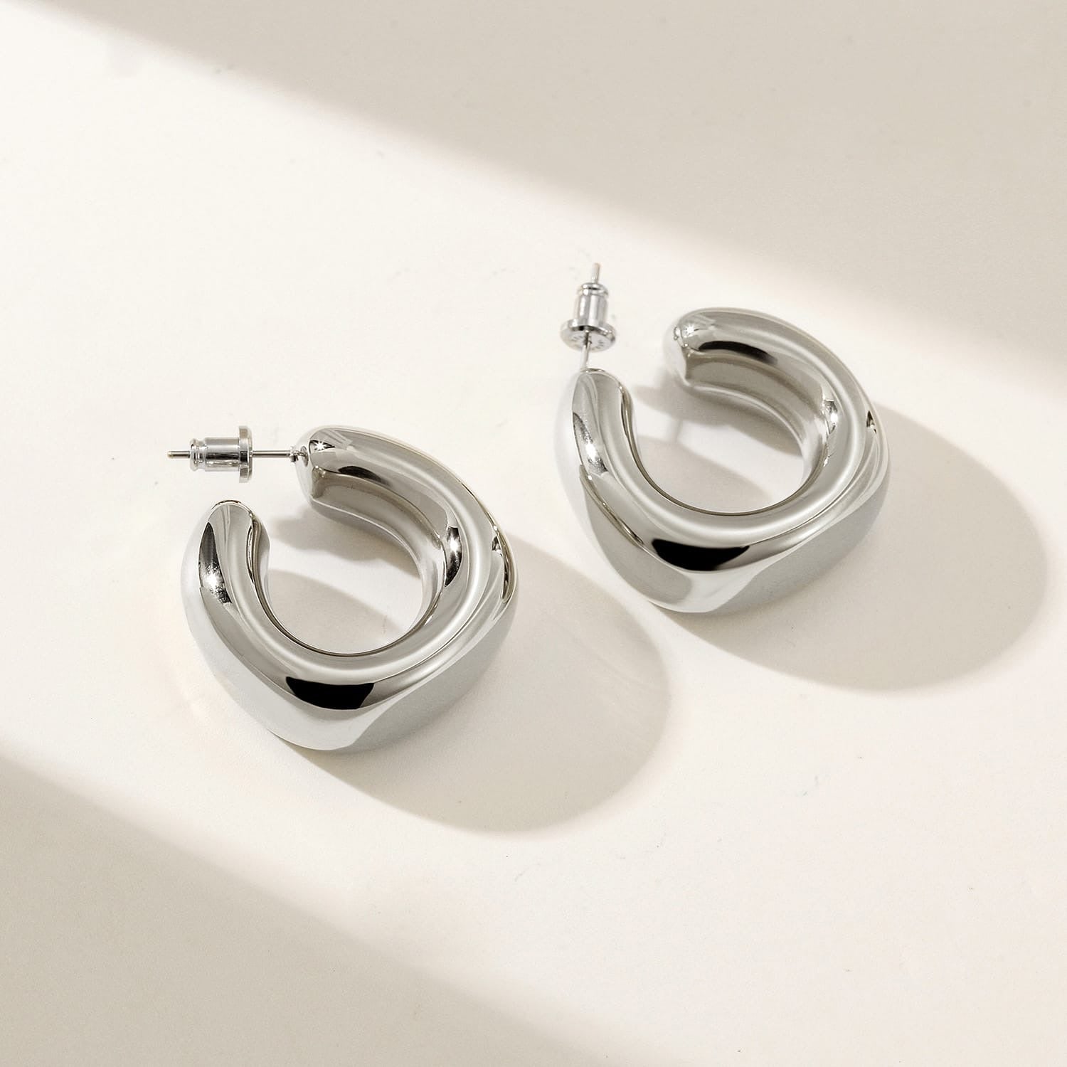 Cecilia Earring White Gold Finish - Back of the Bay Boutique