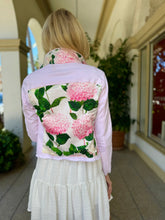 Load image into Gallery viewer, The Pink Denim Jacket / Pink Hydrangeas
