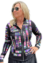 Load image into Gallery viewer, Patchwork Mesh Jacket Crystals Black
