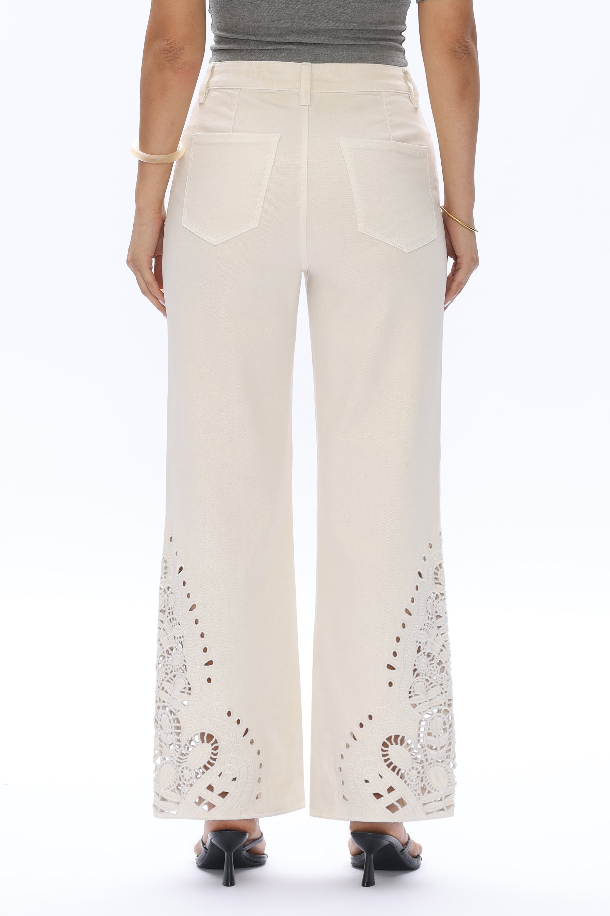 Paris High Rise Straight Off White - Back of the Bay Boutique