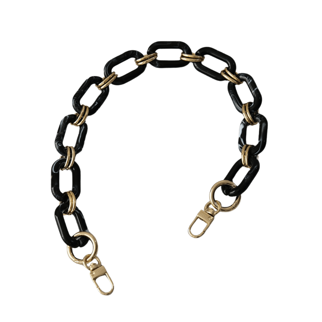 Acrylic Bag Chain Strap Black - Back of the Bay Boutique