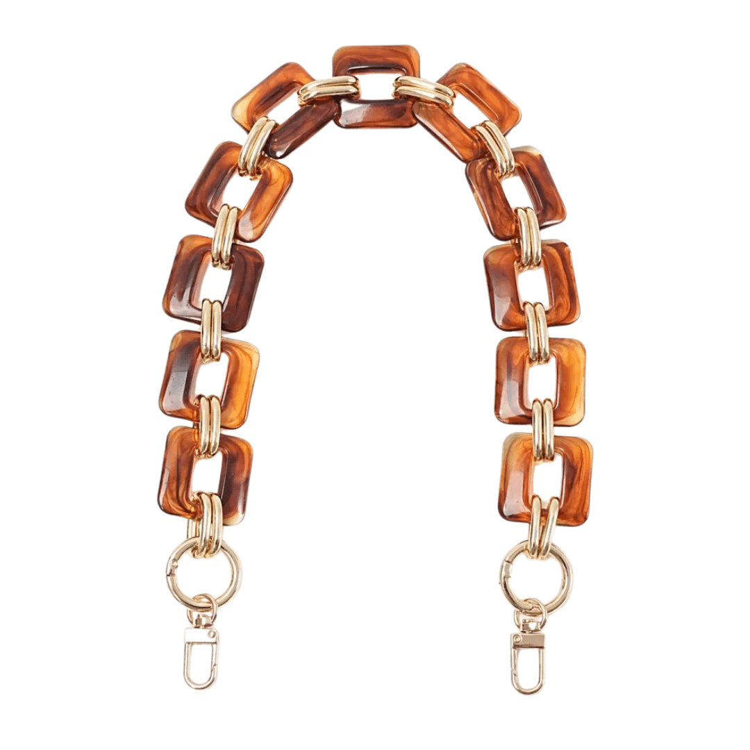 Acrylic Bag Chain Strap Caramel - Back of the Bay Boutique