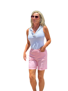 6" Inseam Pull-on Stretch Shorts Soft Pink