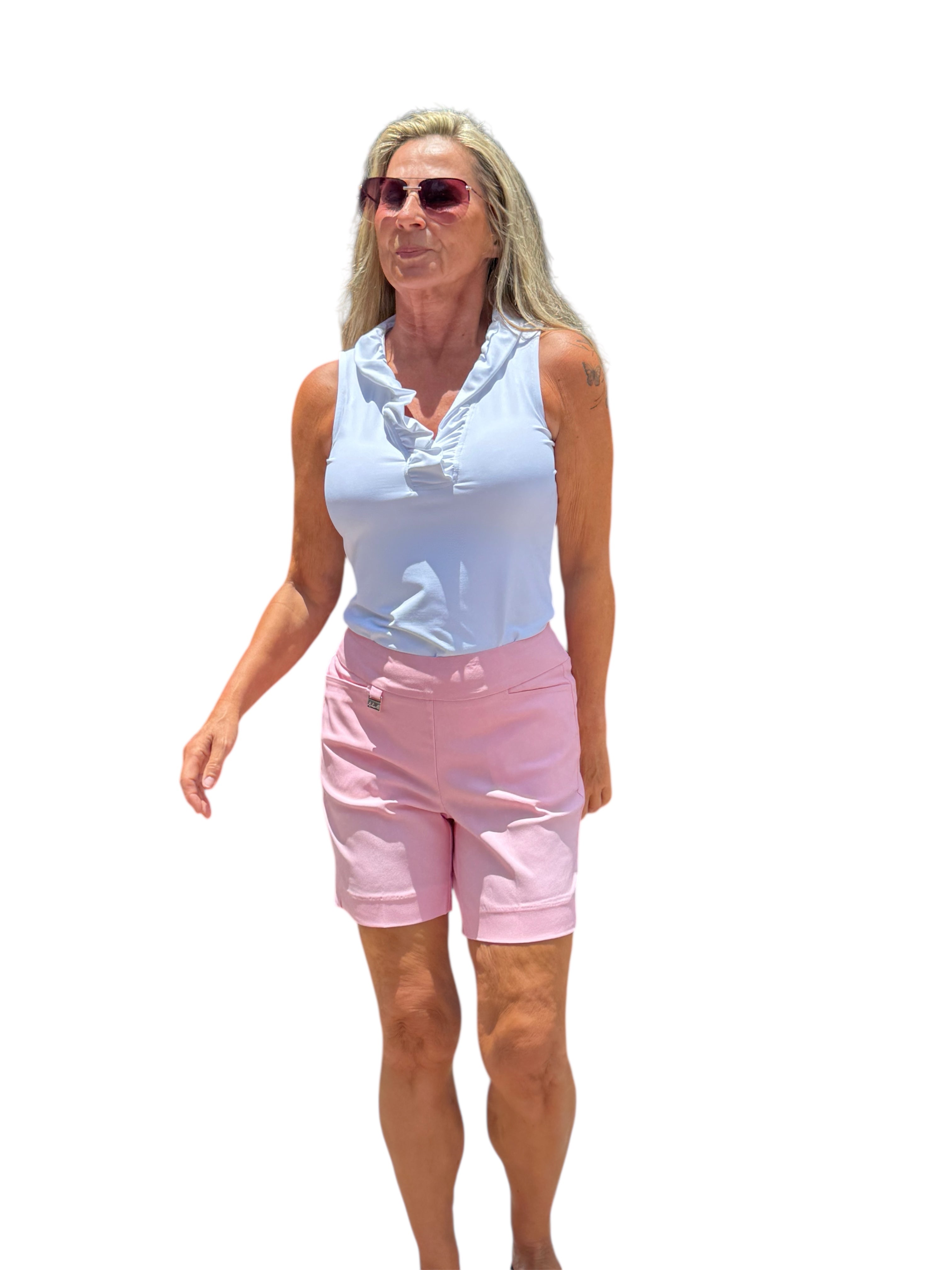 6" Inseam Pull-on Stretch Shorts Soft Pink