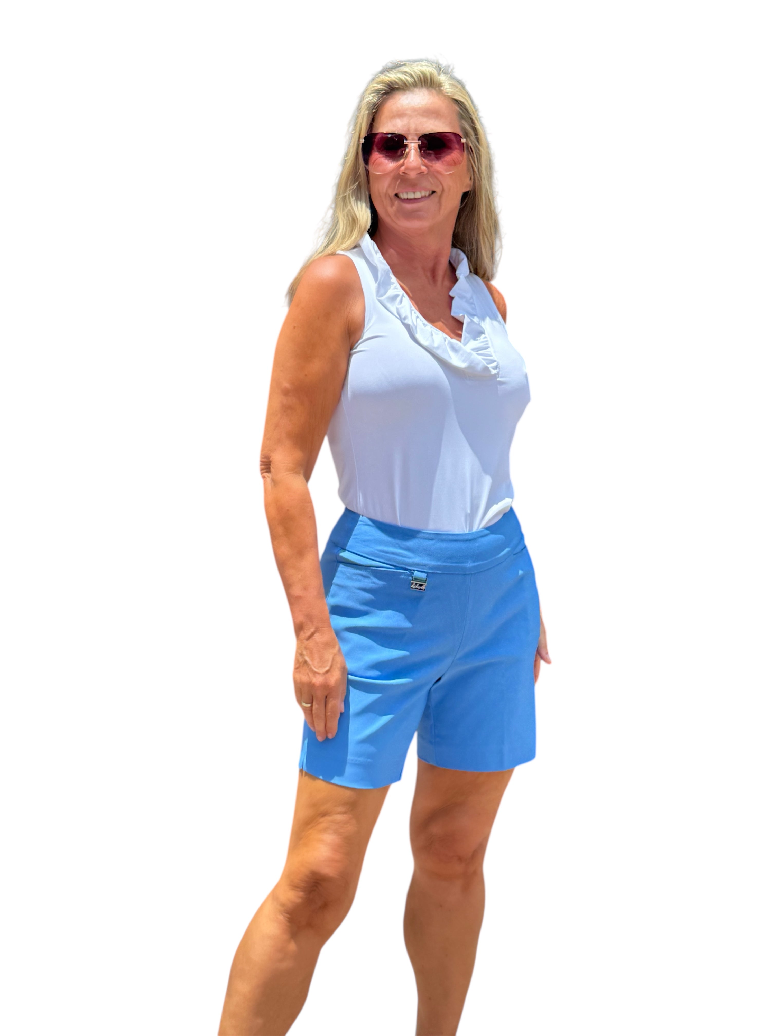 6" Inseam Pull-on Stretch Shorts Bright Periwinkle