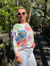 Load image into Gallery viewer, Long Sleeve Knit Sweater Happy Flowers - MADE IN ITALY
