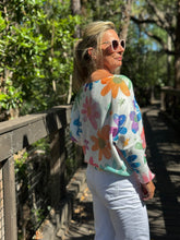 Load image into Gallery viewer, Long Sleeve Knit Sweater Happy Flowers - MADE IN ITALY
