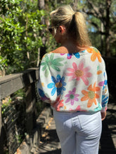 Load image into Gallery viewer, Long Sleeve Knit Sweater Happy Flowers - MADE IN ITALY
