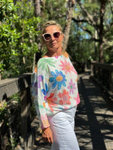 Load image into Gallery viewer, Long Sleeve Knit Sweater Happy Flowers - MADE IN ITALY
