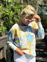 Load image into Gallery viewer, Long Sleeve Knit Sweater Spring Bloom - MADE IN ITALY
