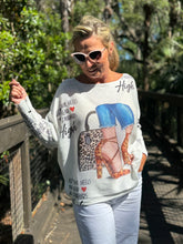 Load image into Gallery viewer, Long Sleeve Knit Sweater Heels Up - MADE IN ITALY
