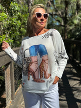 Load image into Gallery viewer, Long Sleeve Knit Sweater Heels Up - MADE IN ITALY
