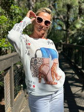 Load image into Gallery viewer, Long Sleeve Knit Sweater Heels Up - MADE IN ITALY
