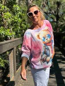 Long Sleeve Knit Sweater Teddy Vibes - MADE IN ITALY