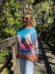 Long Sleeve Knit Sweater Cotton Candy Cruise - MADE IN ITALY