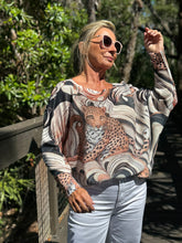 Load image into Gallery viewer, Long Sleeve Knit Sweater Urban Leopard - MADE IN ITALY
