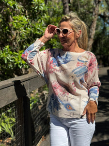 Long Sleeve Knit Sweater Desert Dream - MADE IN ITALY