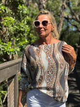 Load image into Gallery viewer, Long Sleeve Knit Sweater Roaring Chains - MADE IN ITALY
