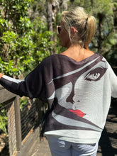 Load image into Gallery viewer, Long Sleeve Knit Sweater Red Lipstick - MADE IN ITALY
