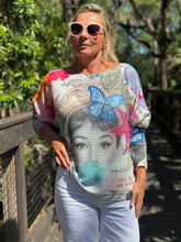Load image into Gallery viewer, Long Sleeve Knit Sweater Butterfly and Bubbles - MADE IN ITALY
