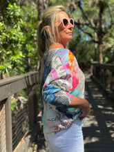 Load image into Gallery viewer, Long Sleeve Knit Sweater Butterfly and Bubbles - MADE IN ITALY
