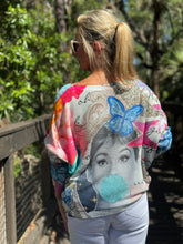 Load image into Gallery viewer, Long Sleeve Knit Sweater Butterfly and Bubbles - MADE IN ITALY
