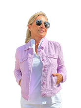 Load image into Gallery viewer, Long-Sleeve Linen Jacket Lilac
