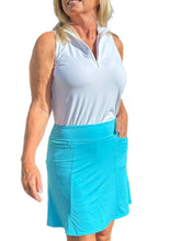 Load image into Gallery viewer, 17&quot; Pull-on Skort with UPF50+ Clear Turquoise
