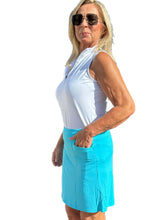 Load image into Gallery viewer, 17&quot; Pull-on Skort with UPF50+ Clear Turquoise
