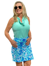 Load image into Gallery viewer, Pull-on Zip Skort with UPF50+ Blue Hearts
