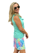 Load image into Gallery viewer, Pull-on Zip Skort with UPF50+ Bright Corals
