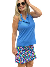 Load image into Gallery viewer, Pull-on Zip Skort with UPF50+ Martini Blue
